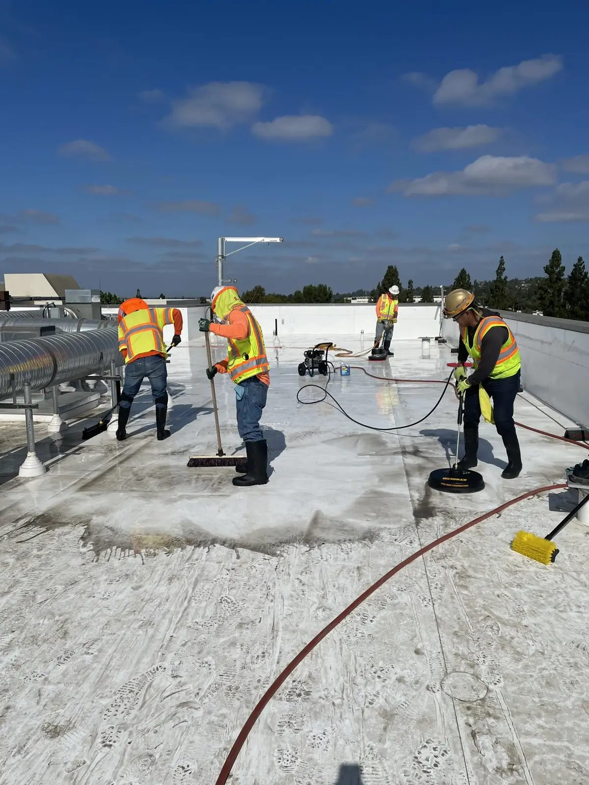 Costa Azul field crew completing specialty cleaning work
